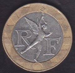 FRANSA 10 FRANK 1991 eski para