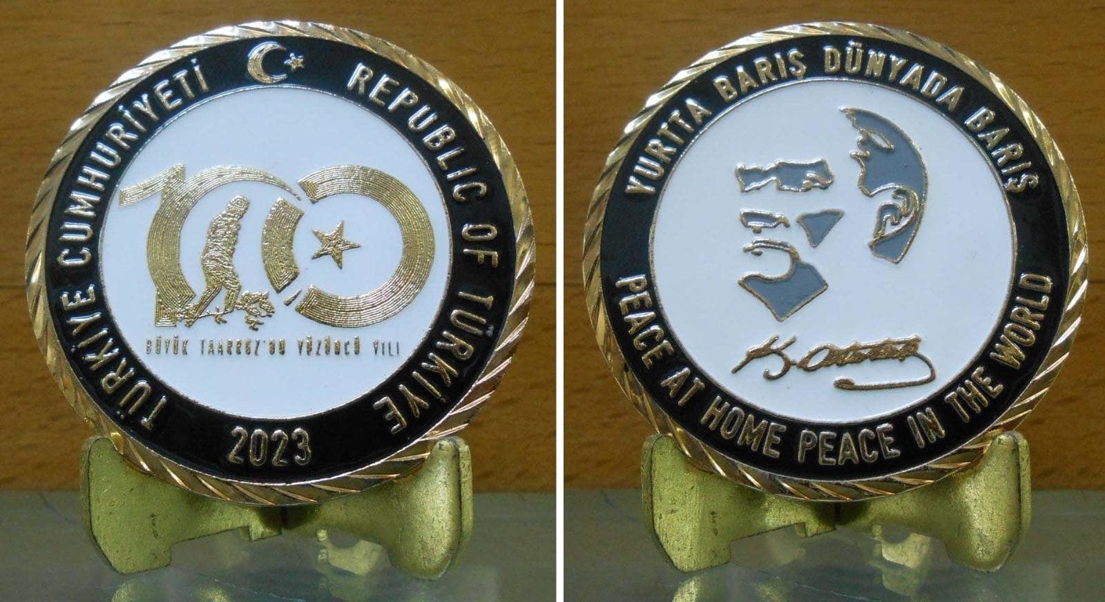 Türkiye Cumhuriyeti 100.yıl Madalya 52 mm Çil