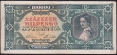 Macaristan 100000 Mil Pengo 1946 Çok Temiz+