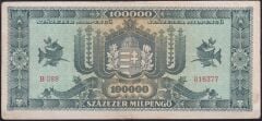 Macaristan 100000 Mil Pengo 1946 Çok Temiz+