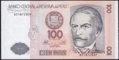 Peru 100 Intis 1987 Çilaltı Çil Pick133