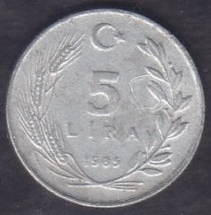 1985 Yılı 5 Lira