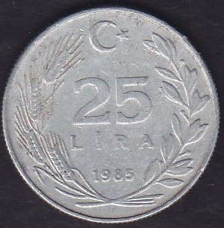 1985 Yılı 25 Lira