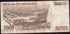 7.Emisyon 5 000 000 Lira I13 403986 Çok Temiz