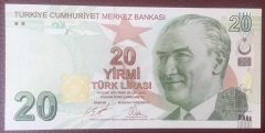 9.Emisyon 4.Tertip 20 Lira E001 Çil