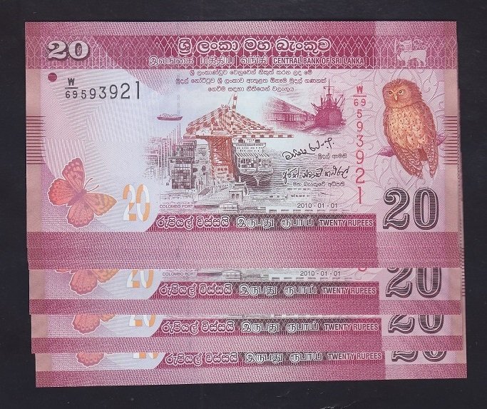 SRİ LANKA 20 RUPİ 2010 10 ADET SERİ TAKİPLİ ÇİL değerli eski paralar