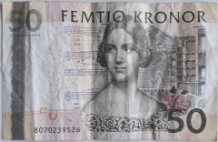 İsveç 50 Kron 2008 Çok Temiz