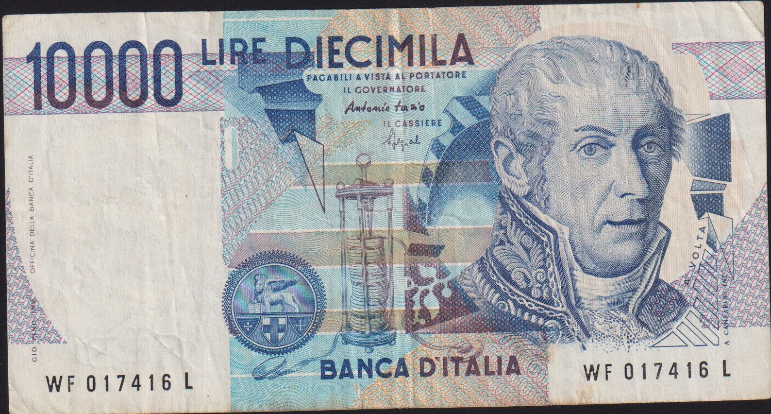 İtalya 10.000 Lire 1984 Çok Temiz Pick 112c