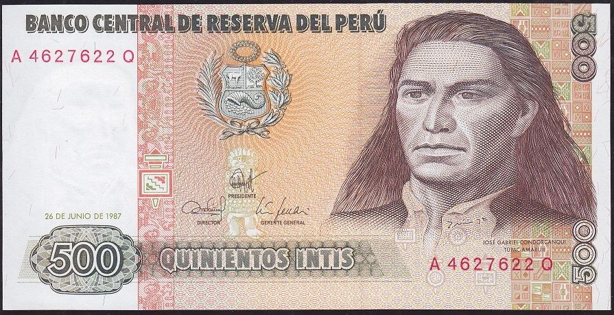 Peru 500 İntis 1987 Ççt Çilaltı Pick 134b