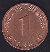 Almanya 1 Pfennig 1989 J