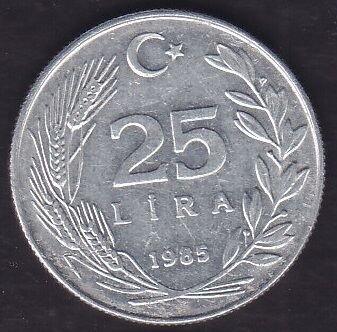 1985 Yılı 25 Lira
