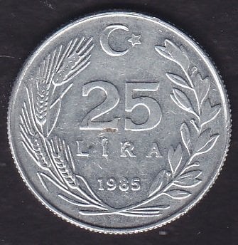 1985 Yılı 25 Lira