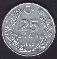 1985 Yılı 25 Lira
