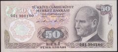 6.Emisyon 1.Tertip 50 Lira G51 300160 Çilaltı