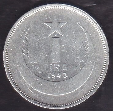 1940 YILI 1 LİRA GÜMÜŞ eski para mezat