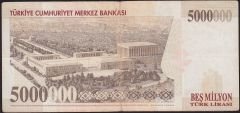7.Emisyon 5 000 000 Lira E14 455962 Çok Temiz