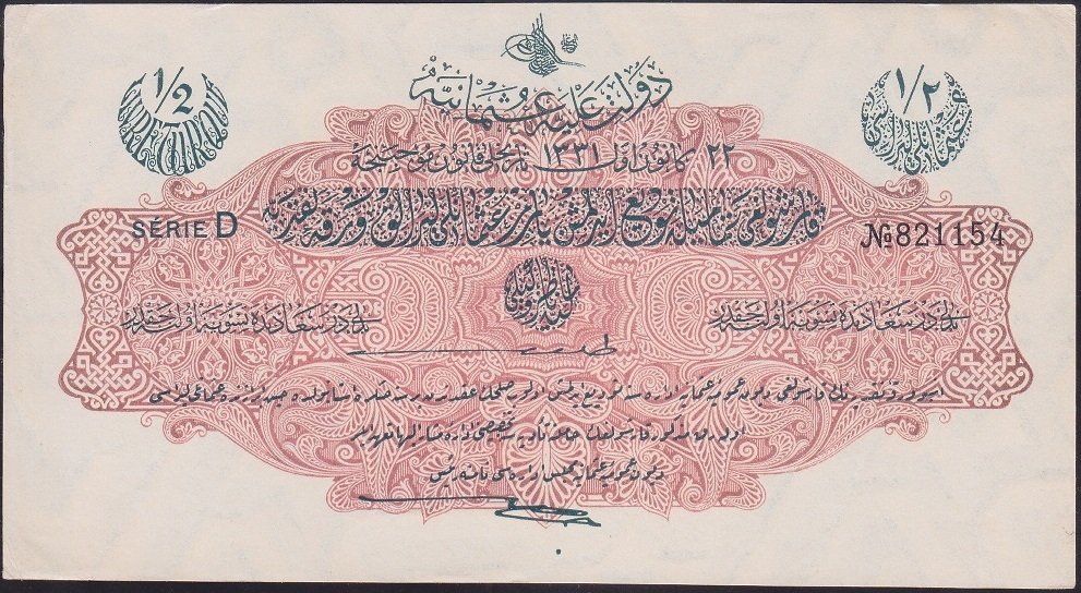 Reşat 1/2 Lira 22 Aralık 1331 D 821154 Çilaltı Çil