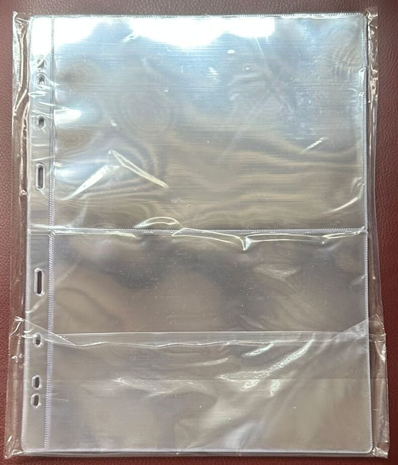 Bener Koleksiyon Kağıt Para Föyü ( Sayfası ) 2 Bölmeli - 1 Paket ( 10 Adet Föy ) Grande Boy