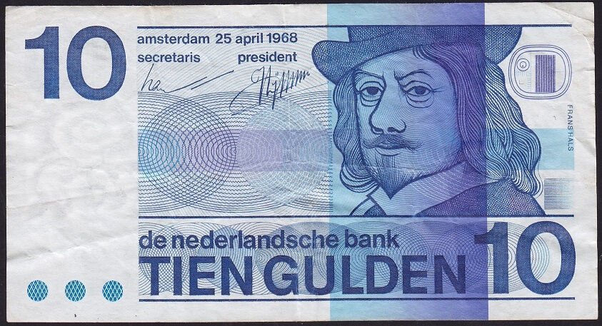 Hollanda 10 Gulden 1968 Çok Temiz+