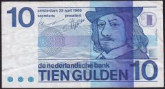 Hollanda 10 Gulden 1968 Çok Temiz+
