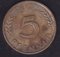 Almanya 5 Pfennig 1950 F