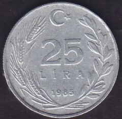 1985 Yılı 25 Lira