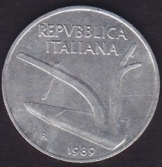 İtalya 10 Liret 1989