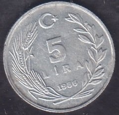 1986 Yılı 5 Lira