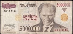 7.Emisyon 5 000 000 Lira I16 142944 Temiz