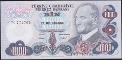 6.Emisyon 3.Tertip 1000 Lira F70 772761 Ççt +