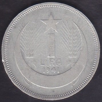 1941 YILI 1 LİRA GÜMÜŞ eski para