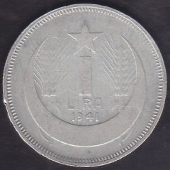1941 YILI 1 LİRA GÜMÜŞ eski para