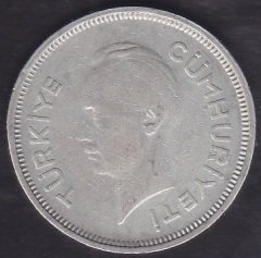 1941 YILI 1 LİRA GÜMÜŞ eski para
