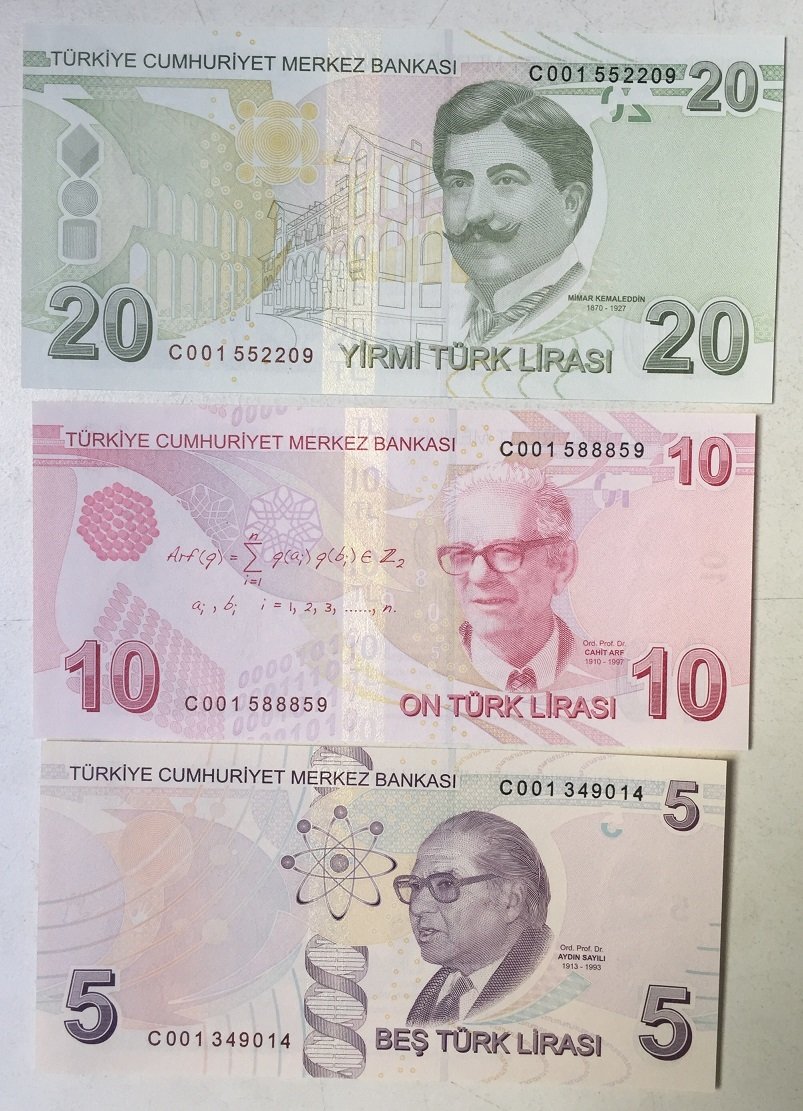 9.EMİSYON 5 - 10 -20 LİRA C001 SET ÇİL
