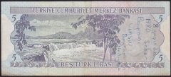 6.Emisyon 2.Tertip 5 Lira J75 299833 Çok Temiz