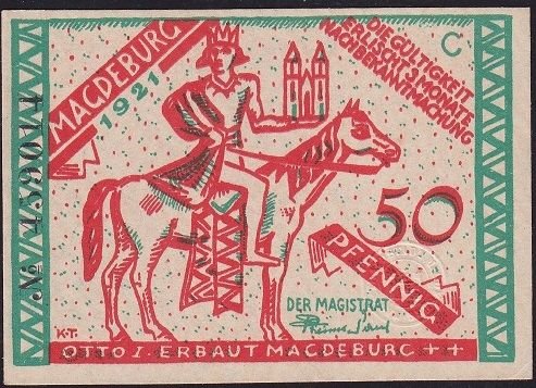 Almanya 50 Pfennig Notgeld 1921 Çil