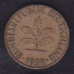 Almanya 5 Pfennig 1950 D