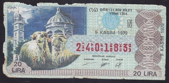 1979 9 KASIM ÇEYREK BİLET