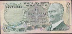 6.Emisyon 1.Tertip 10 Lira D75 495148 Çok Temiz