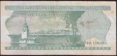 6.Emisyon 1.Tertip 10 Lira D75 495148 Çok Temiz