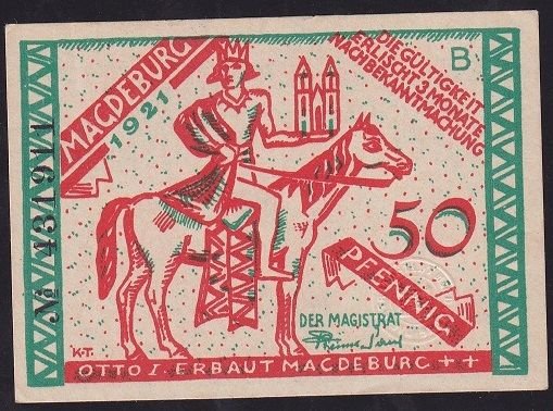 Almanya 50 Pfennig Notgeld 1921 Çil