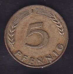 Almanya 5 Pfennig 1969 J