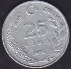 1986 Yılı 25 Lira