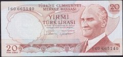 6.Emisyon 4.Tertip 20 Lira I60 665140 Çilaltı Çil