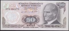 6.Emisyon 1.Tertip 50 Lira G79 386473 Çil