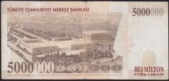 7.Emisyon 5 000 000 Lira D86 044790 Çok Temiz