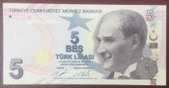 9.Emisyon 4.Tertip 5 Lira D001  Çil