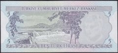 6.Emisyon 2.Tertip 5 Lira J63 277757 Çilaltı