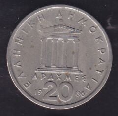 Yunanistan 20 Drahmi 1986