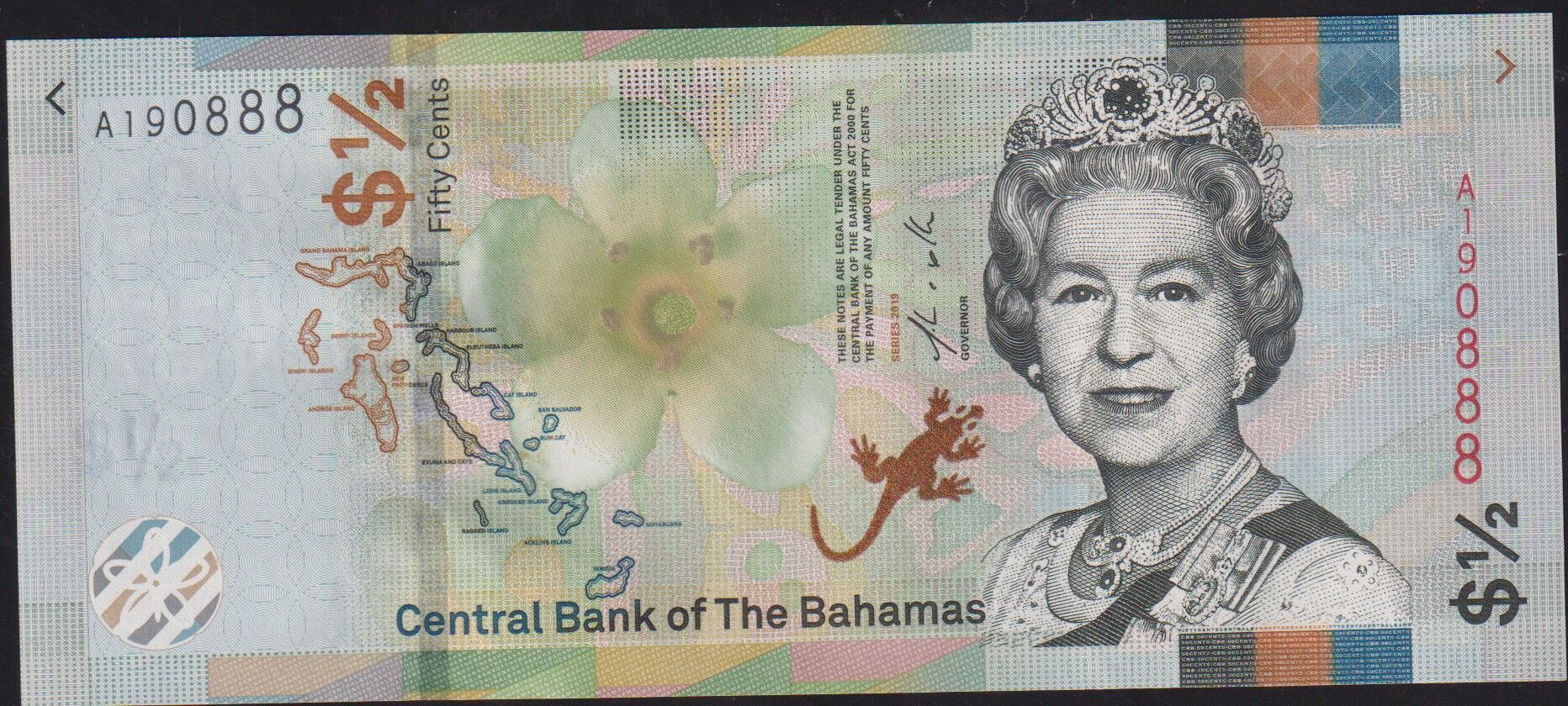 Bahamas 1/2 Dolar 2019 Çil Pick 77A ( 888 )